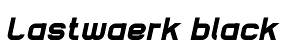 Lastwaerk black Font Image