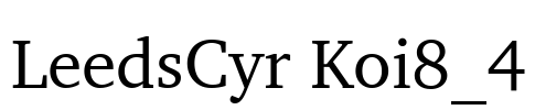 LeedsCyr Koi8_4 Font Image