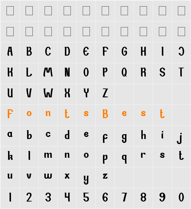 Si Cantik Character Map