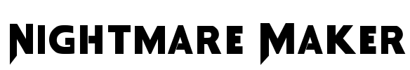 Nightmare Maker Font Image