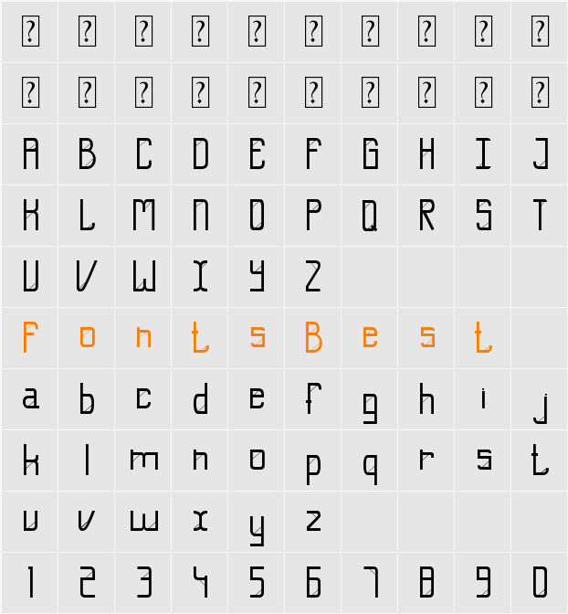 E-Slash Character Map