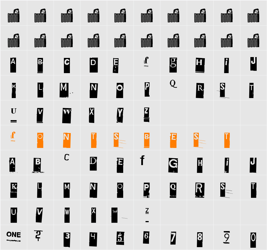 Gubben I L Character Map