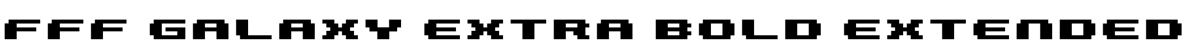 FFF Galaxy Extra Bold Extended Font Image