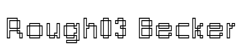 Rough03 Becker Font Image