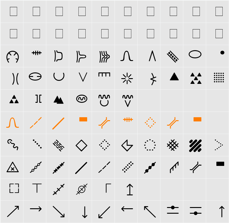 Orienteering Character Map