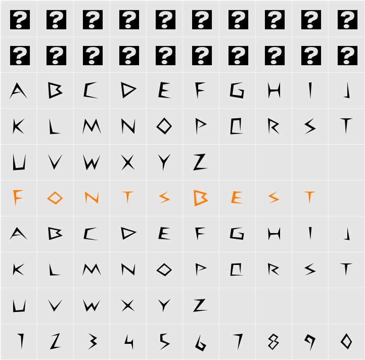 Spikes Character Map