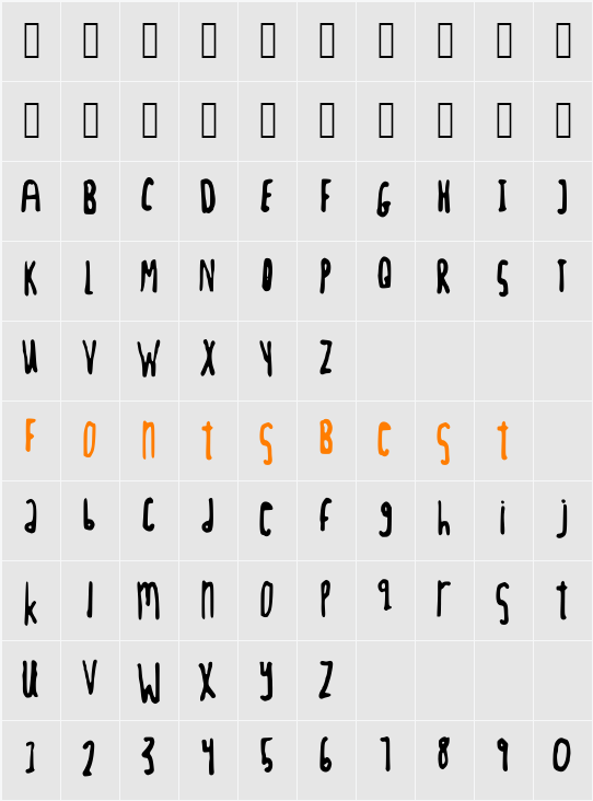 TightScript Character Map