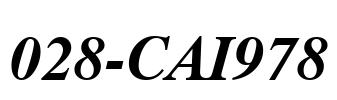 028-CAI978 Font Image