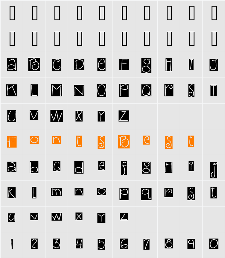 EK Imaginary Character Map