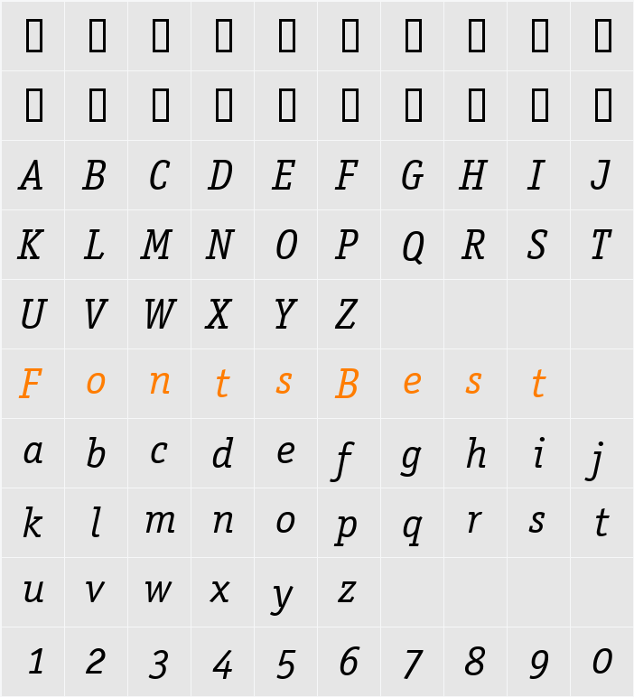 Officina Serif OS ITC TT Character Map