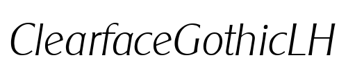 ClearfaceGothicLH