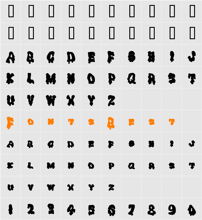 Gremlin Solid Character Map