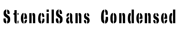 StencilSans Condensed Font Image