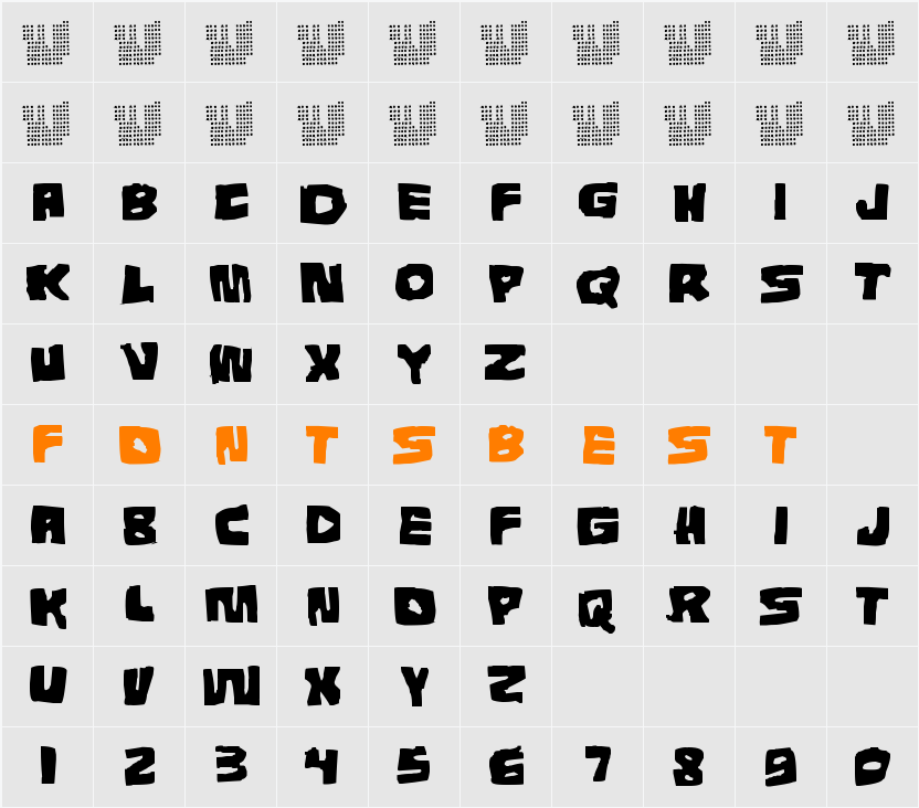 Tunnepinta Character Map