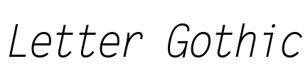 Letter Gothic