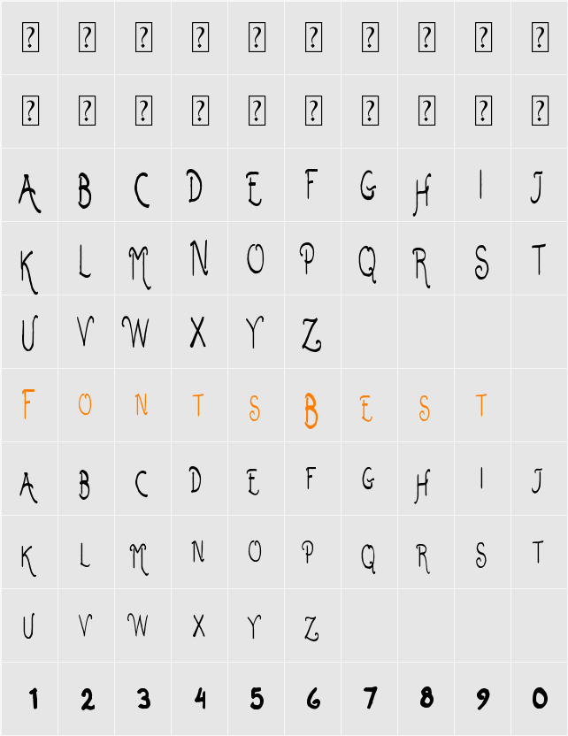 Keep It Simple Sally Character Map