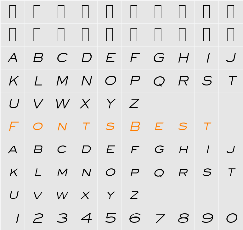 Eyeglass Character Map