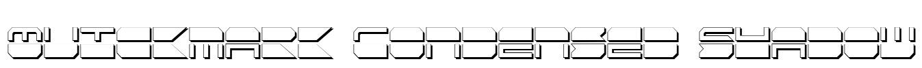 Quickmark Condensed Shadow Font Image