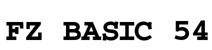 FZ BASIC 54 Font Image