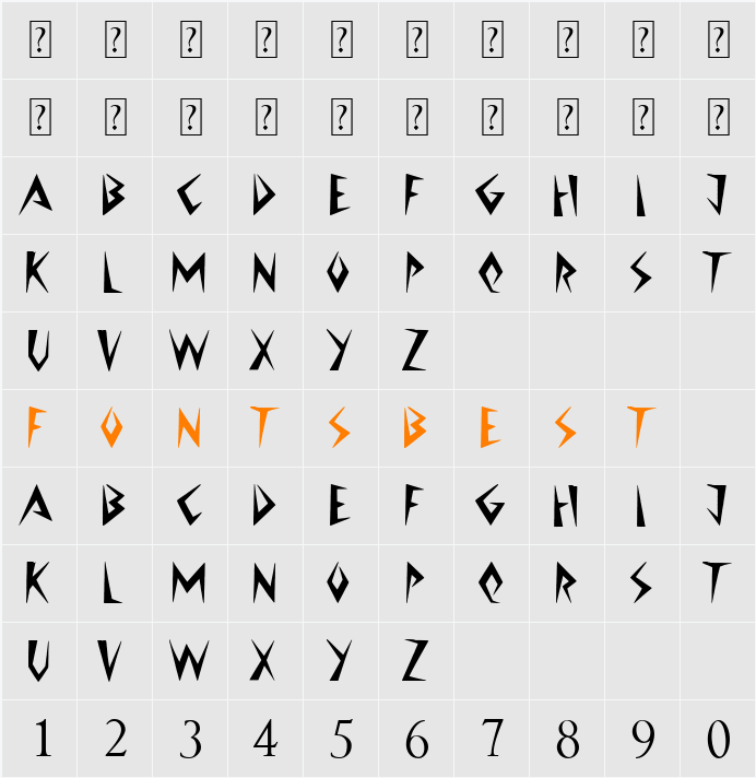 Jazzy Caveman Character Map