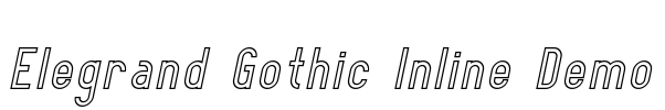 Elegrand Gothic Inline Demo Font Image