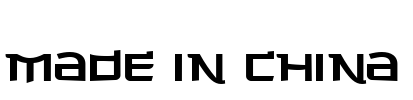 Made in China Font Image