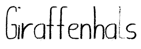 Giraffenhals Font Image