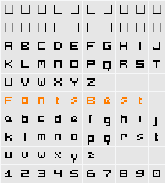 Bmf-20 Character Map