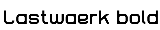 Lastwaerk bold Font Image