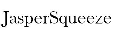 JasperSqueeze Font Image