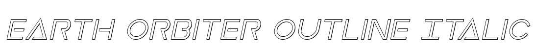 Earth Orbiter Outline Italic