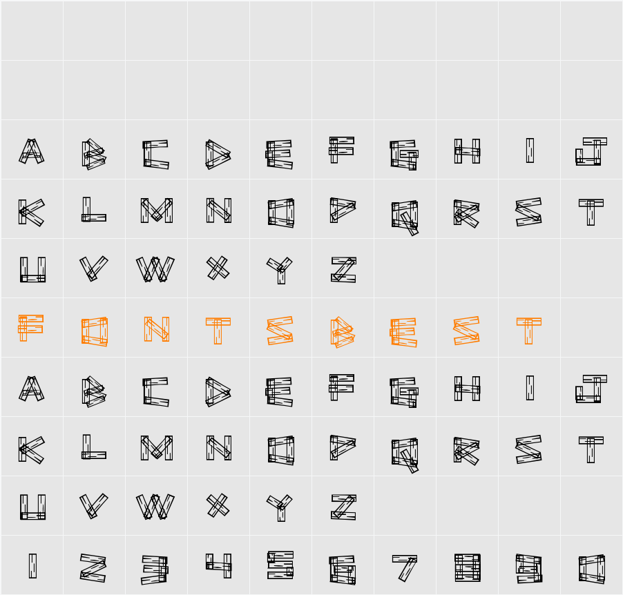 Wood Character Map