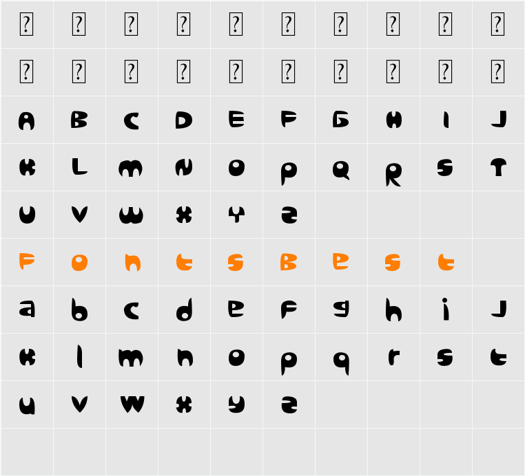 Sanz Query Character Map