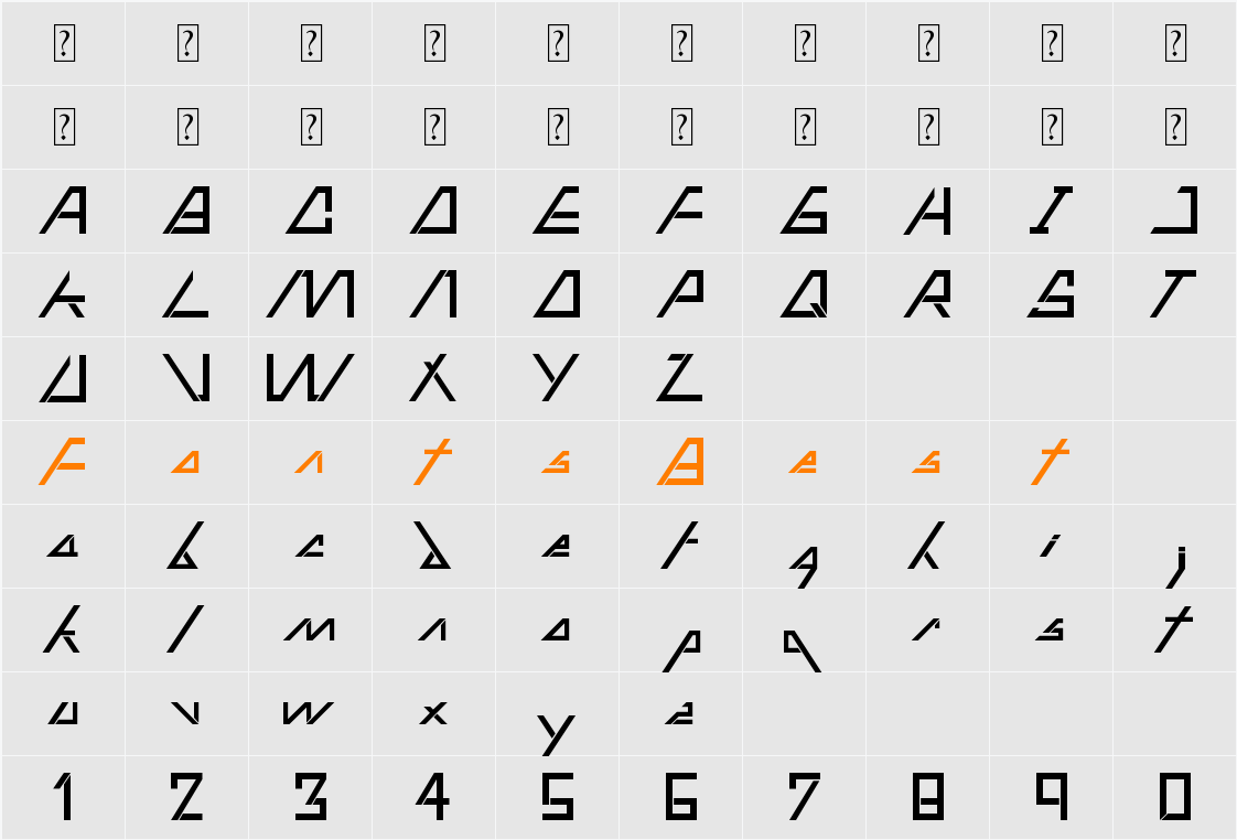Tringo Character Map