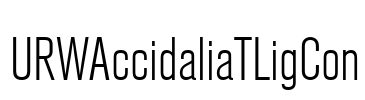 URWAccidaliaTLigCon Font Image