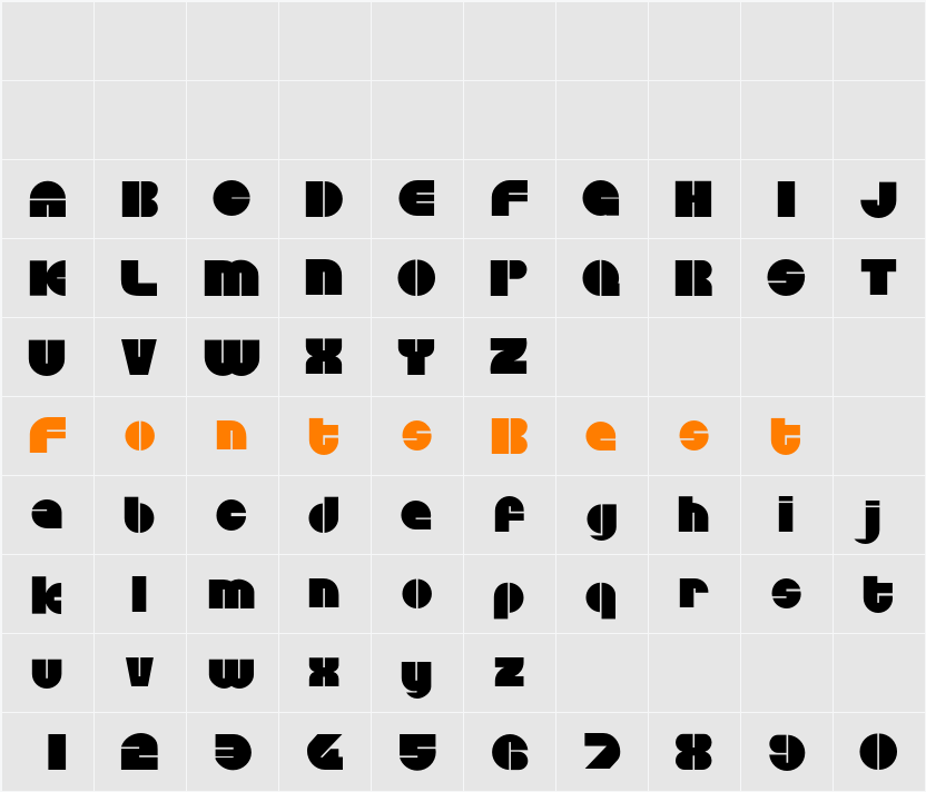 Disco Normal Character Map