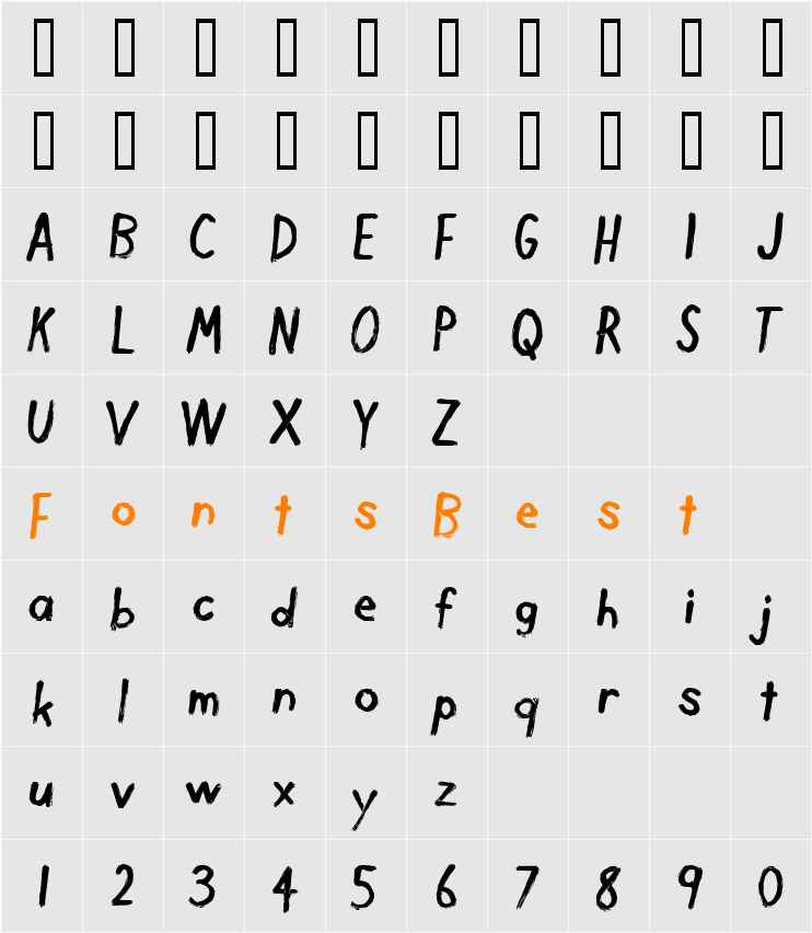 Dirty Finger Character Map