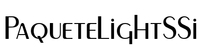 PaqueteLightSSi Font Image