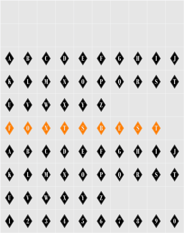 Diamond Bodoni Std Character Map