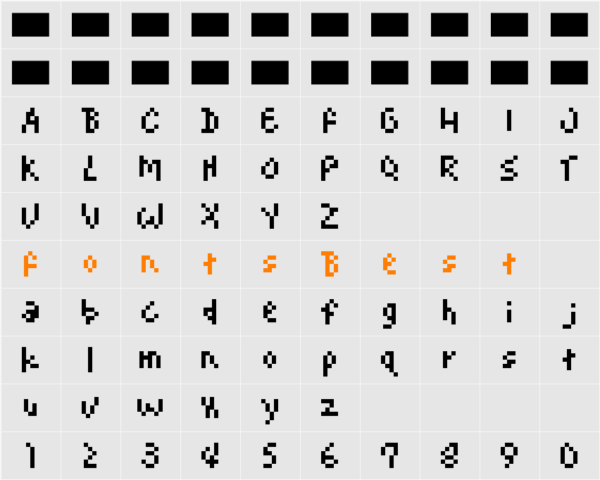 04bit-13 Character Map