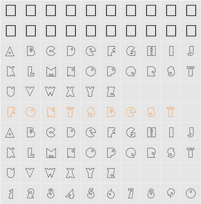 ShotShell Open Character Map