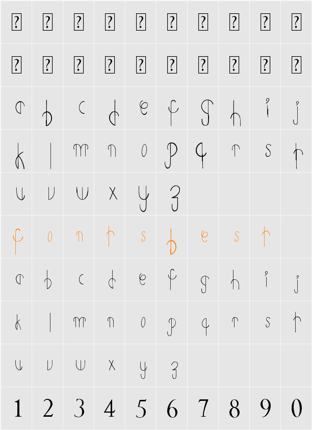 Primitive Alien Character Map
