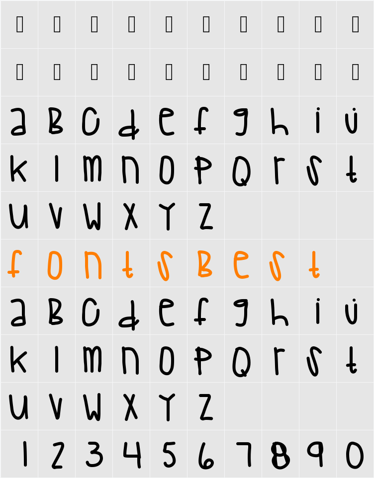 ClippersBaby Character Map