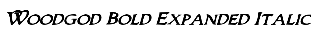 Woodgod Bold Expanded Italic