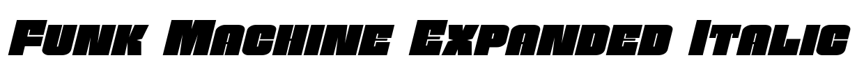 Funk Machine Expanded Italic Font Image