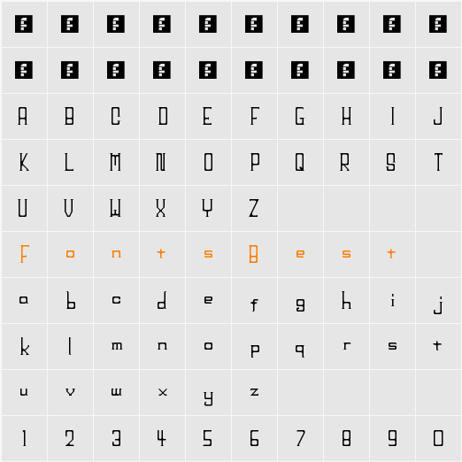 big_head Character Map