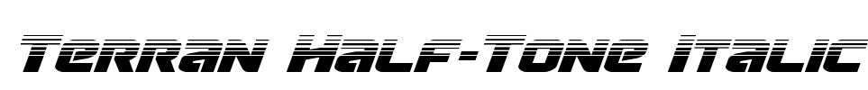 Terran Half-Tone Italic Font Image