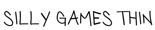 Silly Games Thin Font Image