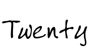 Twenty Font Image
