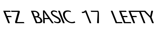 FZ BASIC 17 LEFTY Font Image
